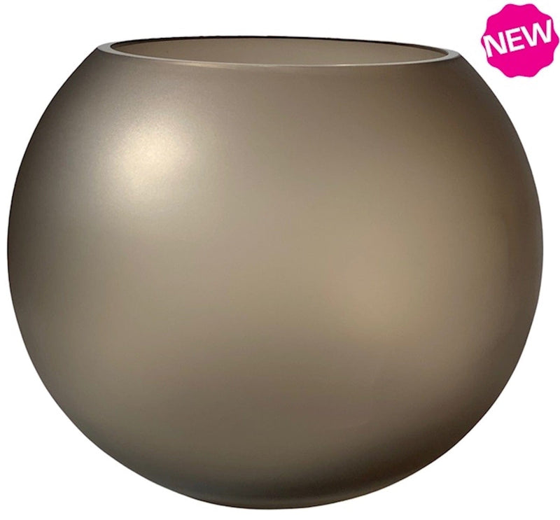 Luxe Waxinelichthouder HRO Taupe - Ø25 x H20,5 cm - Lucy&