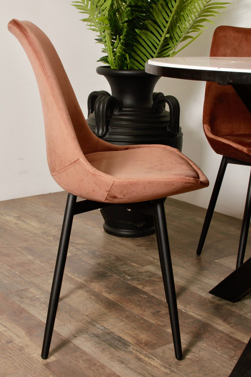 Luxe Eetkamerstoel LEAF Koper – ø 47x52.5x87 cm - Lucy&