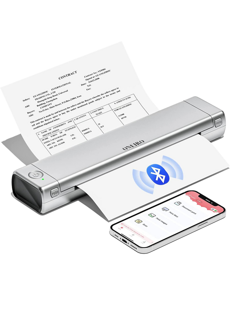 ONEIRO PRO O30F Draagbare Bluetooth Printer Wit - Oneiro Goods