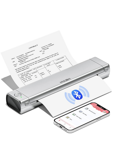 ONEIRO PRO O30F Draagbare Bluetooth Printer Zilver - Oneiro Goods
