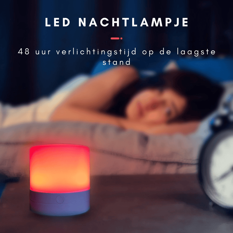 Mini LED nachtlampje - 8 x 6,5 x 6,5 cm - Lucy&