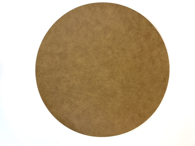 Luxe Placemat ELITE - ø38 cm - Camel/Brown - Lucy&
