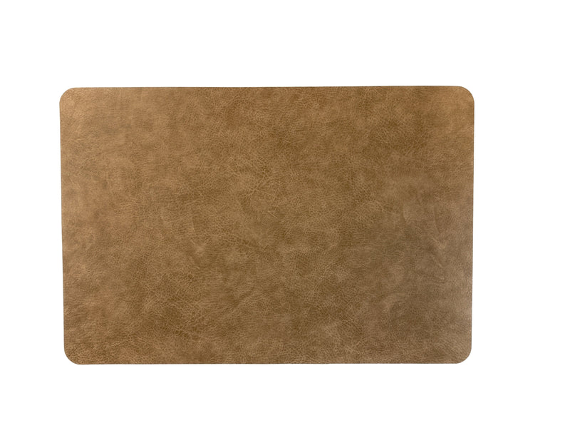 Luxe Placemat ALLORA - 45 x 30 cm - Camel/Bruin - Lucy&