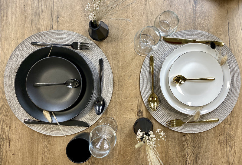 Luxe Placemat HUS - ø 39 cm - taupe - Lucy&