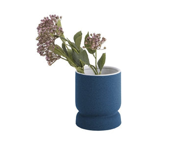 Luxe Vaas CUP Blauw – ø 14 x 16.5 cm - Lucy's Living
