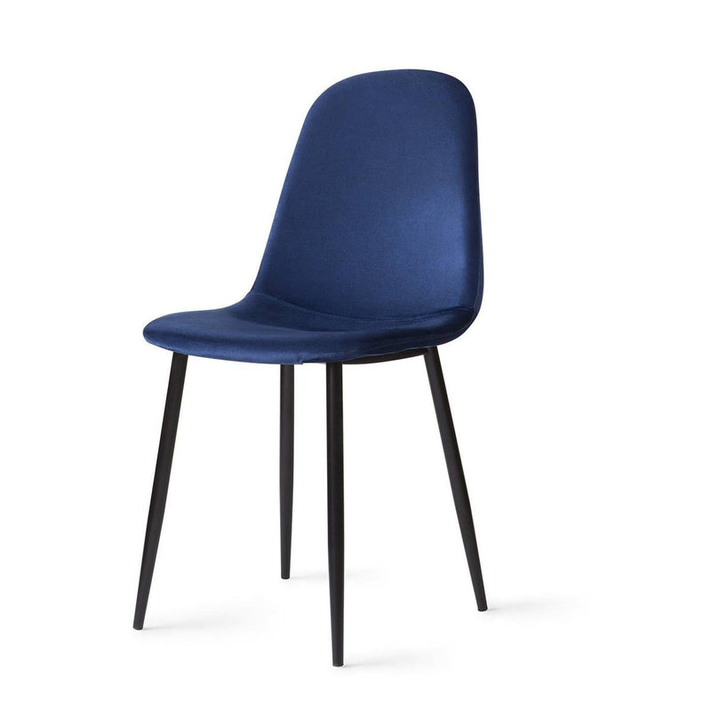 Eetkamerstoel ROMA Velvet - Blauw - Lucy&